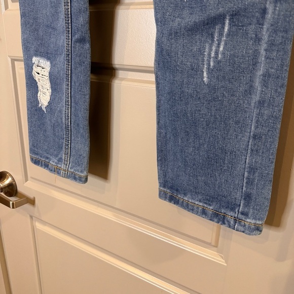 NWT NASTY GAL | Distressed Blue Jeans High Rise Straight Leg Women’s Size 4 - Picture 5 of 11